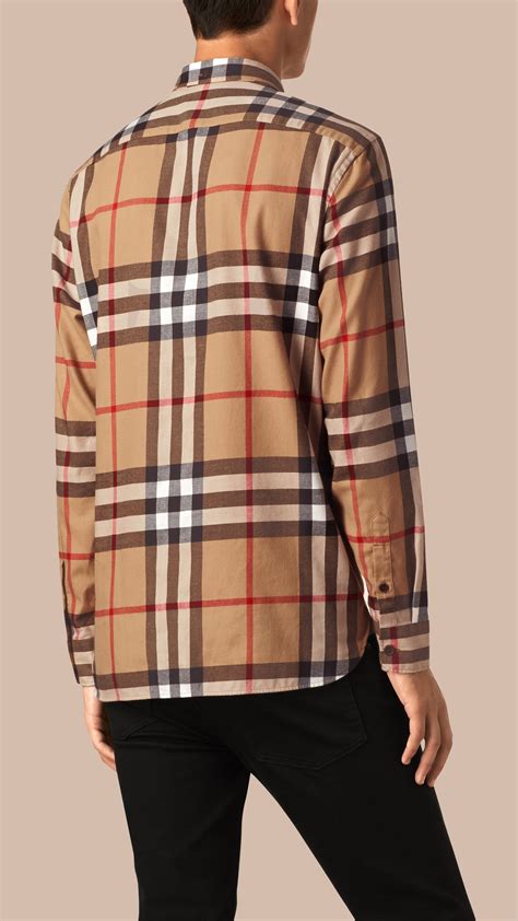 burberry mens buttondown shirt|burberry flannel shirt men's.